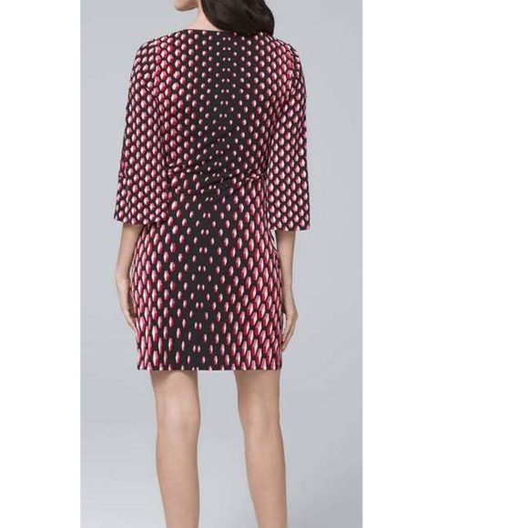 WHBM Black/Red Split-Sleeve Shift Dress - Picture 2 of 3